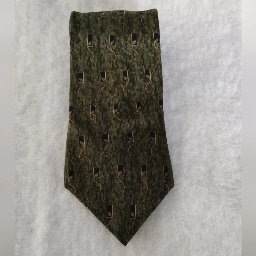 Silk Graham & Lockwood Green Tie EUC